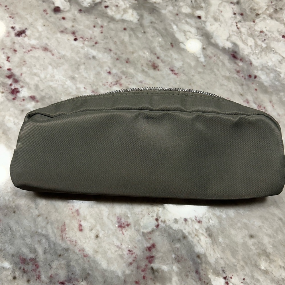 Cloth&Paper Olive Green Zippered Pouch